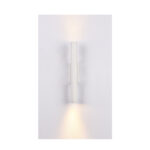 Inlight Επιτοίχιο φωτιστικό LED 2*5W 3000K σε λευκή απόχρωση απο αλουμίνιο D:30x6cm (43061-White)