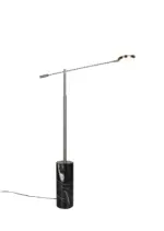 Trio Lighting Φωτιστικό Δαπέδου LED FIORE 10W Dimmable 1200lm CCT Νίκελ Ματ & Μάρμαρο - 454610107