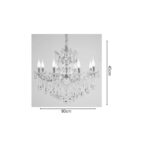 Inlight Κρεμαστό φωτιστικό από χρώμιο μέταλλο γυαλί και κρύσταλλα 8XE14 D:80cm (5244-8-Χρώμιο)