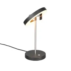 Trio Lighting – 534410107 GUANO Επιτραπέζιο Φωτιστικό LED 12W 1300lm Dimmable CCT Μαύρο & Νίκελ Ματ