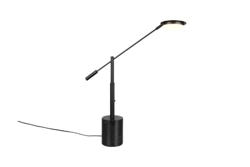 Trio Lighting Επιτραπέζιο Φωτιστικό LED FIORE 10W Dimmable 1200lm CCT Μαύρο Ματ & Μαύρο Μάρμαρο - 554610132