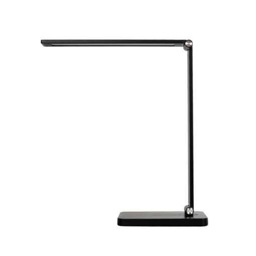 GLOBOSTAR® TEBLA 60482 Μοντέρνο Επιτραπέζιο Φωτιστικό Γραφείου με Ασύρματη Φόρτιση 5W 1A LED 5W 500lm 120° AC 220-240V IP20 Ρυθμιζόμενο Λευκό CCT με Αφή 2700K/4500K/6000K Dimmable – Bridgelux SMD Chip – Μαύρο – Μ11 x Π31 x Υ52cm – 2 Χρόνια Εγγύηση