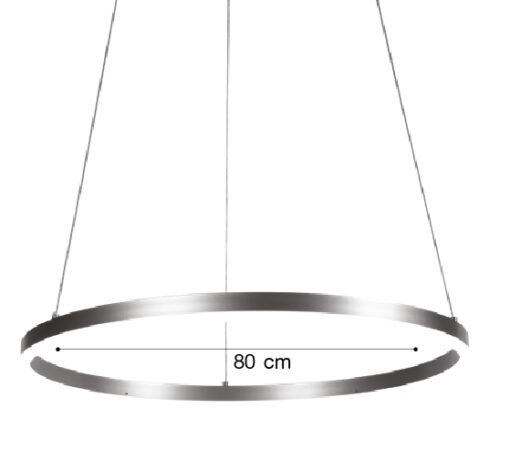 Inlight Κρεμαστό φωτιστικό LED 36W 3CCT (by switch on base) D:80cm (6095-AB-Black)