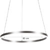 Inlight Κρεμαστό φωτιστικό LED 36W 3CCT (by switch on base) D:80cm (6095-AB-Silver)