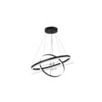 Inlight Κρεμαστό φωτιστικό LED 58W 3CCT (by switch on base) D:60cm (6095-B-Black)