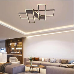 Inlight Πλαφονιέρα οροφής LED 90W 3CCT σε μαύρη απόχρωση D:80x80cm (6109)