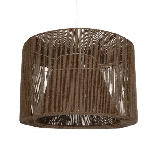 GLOBOSTAR® ZYLINDER 205-0023 Boho Κρεμαστό Φωτιστικό Οροφής με Ντουί 1 x E27 AC 220-240V IP20 – Καφέ – M80 x Π80 x Υ51cm