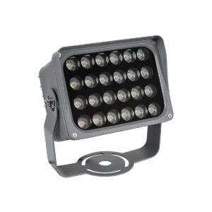 GLOBOSTAR® FLOODXENA 90128 Προβολέας Σποτ Wall Washer LED 24W 2640lm 10° AC 220-240V Αδιάβροχο IP65 Θερμό Λευκό 2700K – Bridgelux SMD Chip – Γκρι Ανθρακί – Μ18 x Π13.5 x Υ18cm – 3 Χρόνια Εγγύηση