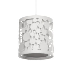 GLOBOSTAR® PETAL 203-0065 Μοντέρνο Κρεμαστό Φωτιστικό Οροφής με Ντουί 1 x E27 AC 220-240V IP20 – Λευκό – Μ23 x Π23 x Υ30cm