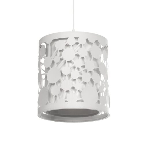 GLOBOSTAR® PETAL 203-0065 Μοντέρνο Κρεμαστό Φωτιστικό Οροφής με Ντουί 1 x E27 AC 220-240V IP20 – Λευκό – Μ23 x Π23 x Υ30cm