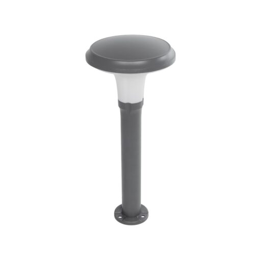 GLOBOSTAR® WHISPER 90548 Φωτιστικό Κολωνάκι Κήπου με Ντουί 1 x E27 AC 220-240V Αδιάβροχο IP65 – Γκρι Ανθρακί – Μ27 x Π27 x Υ79cm