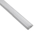 GLOBOSTAR® ALP-LINEAR CURBARIO 70802-1M Επιφανειακό Εύκαμπτο Προφίλ Αλουμινίου με Λευκό Γαλακτερό Πατητό Κάλυμμα για Ταινίες LED IP20 – Ασημί & Λευκό – Μ100 x Π1.8 x Υ0.5cm