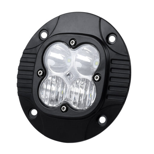 GloboStar® 85444 PRO Series Χωνευτός Προβολέας Εργασίας – Φώτα Ημέρας – Working Light – DRL για Αυτοκίνητα & Φορτηγά LED CREE XBD 20W 2000lm DC 10-30V Αδιάβροχο IP65 Ψυχρό Λευκό 6000K & RGB