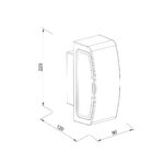 it-Lighting Winona 1xΕ27 Outdoor Up-Down Wall Lamp Black D:90x120x220mm (80205414)