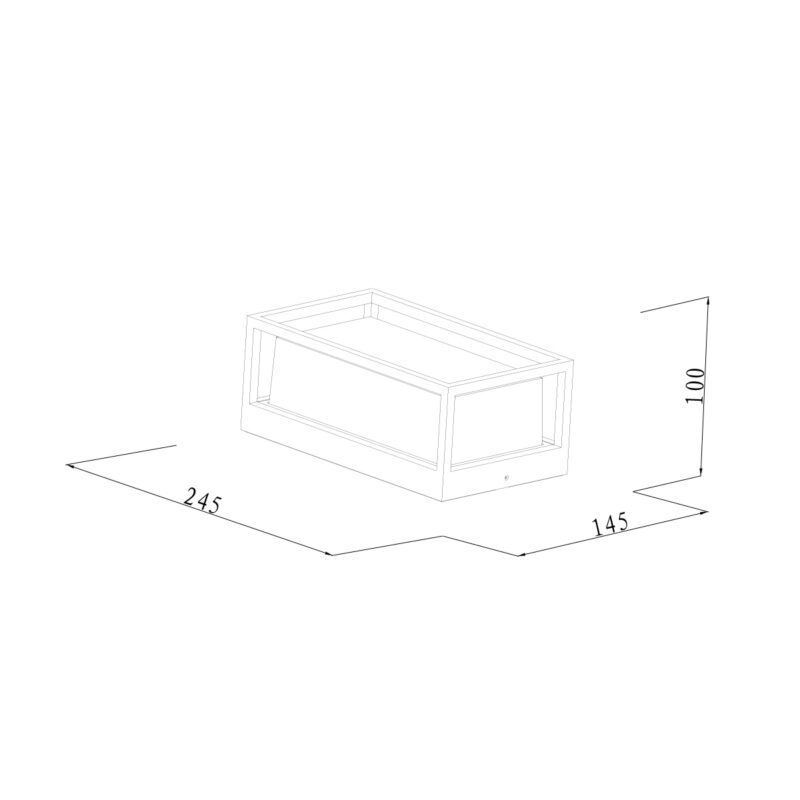 it-Lighting Isabella LED 12W 3000K Outdoor Wall Lamp Black D:100x145x245mm (80205511)