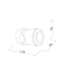 it-Lighting Crescent 1xGU10 Outdoor Spot White D:90x90x130mm (80206024)