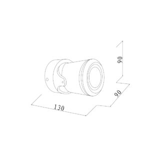 it-Lighting Crescent 1xGU10 Outdoor Spot White D:90x90x130mm (80206024)