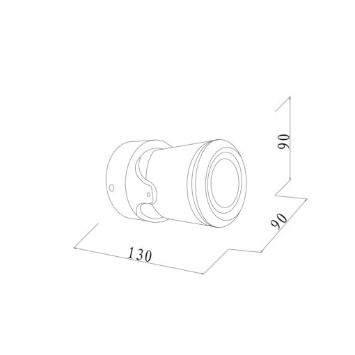 it-Lighting Crescent 1xGU10 Outdoor Spot White D:90x90x130mm (80206024)