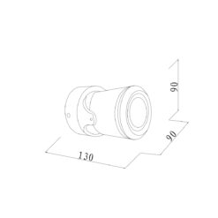 it-Lighting Crescent 1xGU10 Outdoor Spot Grey D:90x90x130mm (80206034)