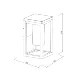 it-Lighting Annie Outdoor Wall Lamp Black 1xE27 D:150x160x270mm (80206114)