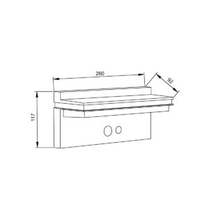 it-Lighting Narlay LED 8W 3000K Solar Outdoor Wall Lamp Black D:260x117x92mm (80206611S)