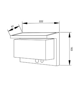 it-Lighting Juniper LED 8W 3000K Solar Wall Light in Black Color D:222x163x91mm (80206711S)