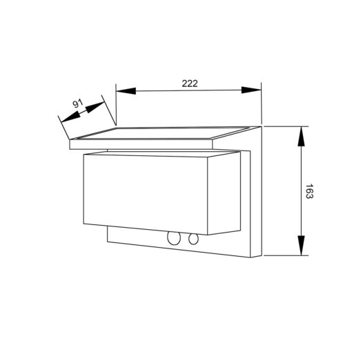 it-Lighting Juniper LED 8W 3000K Solar Wall Light in Black Color D:222x163x91mm (80206711S)