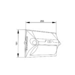 it-Lighting Teal LED 10W Solar Outdoor Wall Lamp Black D:255 x 181mm (80207111S)