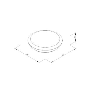 it-Lighting Champlain 1xE27 Outdoor Ceiling Light Grey D:90x285x285mm (80300834)