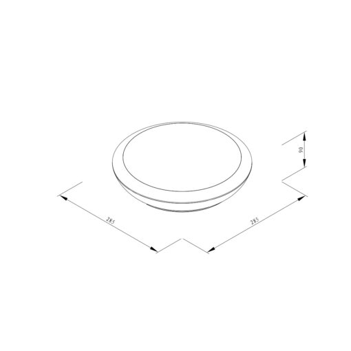 it-Lighting Champlain 1xE27 Outdoor Ceiling Light Grey D:90x285x285mm (80300834)