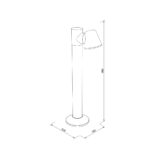 it-Lighting Shasta 1xGU10 Outdoor Pole Light Black D:150x230x600mm (80400714)