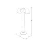 it-Lighting Shasta 2xGU10 Outdoor Pole Light Black D:150x305x600mm (80400814)