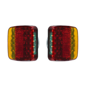 GloboStar® 85339 Ζευγάρι Ασύρματα Επαναφορτιζόμενα Φανάρια για Τρέιλερ LED 150W με Μαγνήτη & Επαναφορτιζόμενη Μπαταρία 2000mAh – Ασύρματος Πομπός & Δέκτης RF 2.4Ghz – Κόκκινο – Πορτοκαλί – Λευκό – Αδιάβροχα IP65 – Μ11 x Π11 x Υ5cm – 1 Χρόνο Εγγύηση