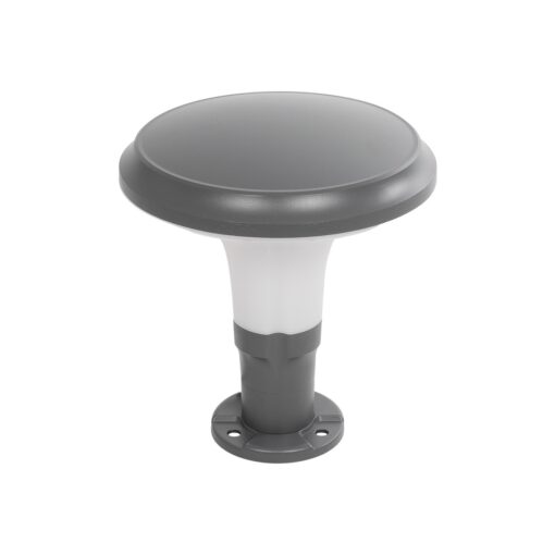 GLOBOSTAR® WHISPER 90553 Φωτιστικό Κολωνάκι Κήπου με Ντουί 1 x E27 AC 220-240V Αδιάβροχο IP65 – Γκρι Ανθρακί – Μ27 x Π27 x Υ29cm