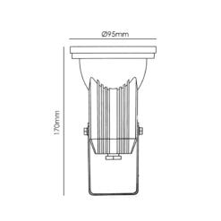 ΣΠΟΤ ΚΗΠΟΥ GU10 ΣΚΟΥΡΙΑ IP45 ACA – BT9014R