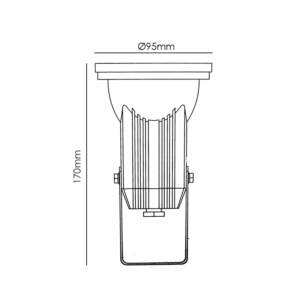 ΣΠΟΤ ΚΗΠΟΥ GU10 ΣΚΟΥΡΙΑ IP45 ACA – BT9014R