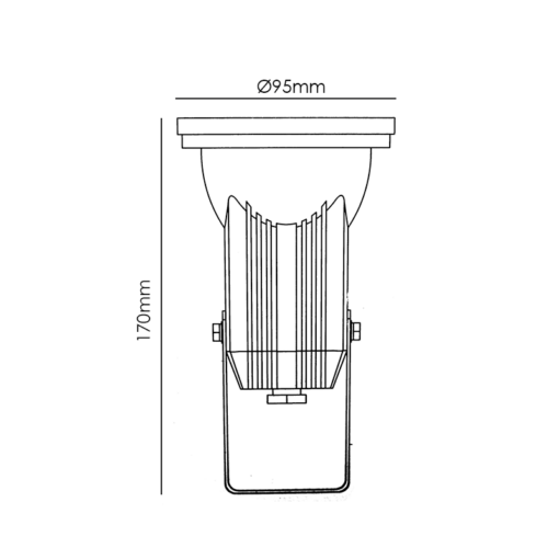 ΣΠΟΤ ΚΗΠΟΥ GU10 ΣΚΟΥΡΙΑ IP45 ACA – BT9014R