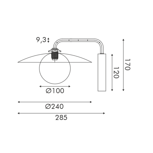 ΕΠΙΤΟΙΧΟ Φ/Σ 1XG9 ΜΕΤΑΛΛΙΚΟ ΧΡΥΣΟ + ΑΚΡΥΛΙΚΟ ACA – HM235W1