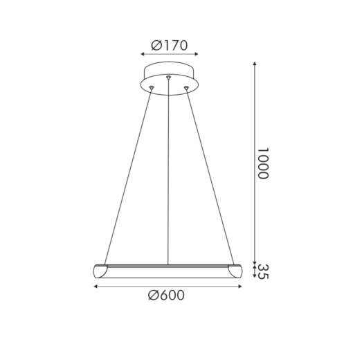 ΚΡΕΜΑΣΤΟ Φ/Σ LED 32W 2500LM CCT IP20  ΜΑΥΡΟ ΜΕΤΑΛΛΙΚΟ + ΑΚΡΥΛΙΚΟ ACA – HM23LEDP60BKCCT