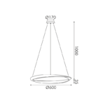 ΚΡΕΜΑΣΤΟ Φ/Σ LED 32W 2500LM CCT IP20 ΛΕΥΚΟ ΜΕΤΑΛΛΙΚΟ + ΑΚΡΥΛΙΚΟ ACA – HM24LEDP60WHCCT