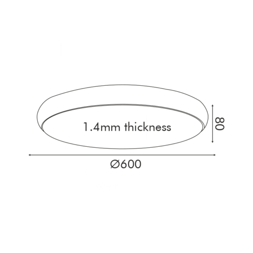 ΟΡΟΦΗΣ Φ/Σ LED 54W  4320LM ΜΑΥΡΟ ΜΕΤ/ΚΟ D60XH8CM KALLISTA ACA – HM27LEDC60BKCCT