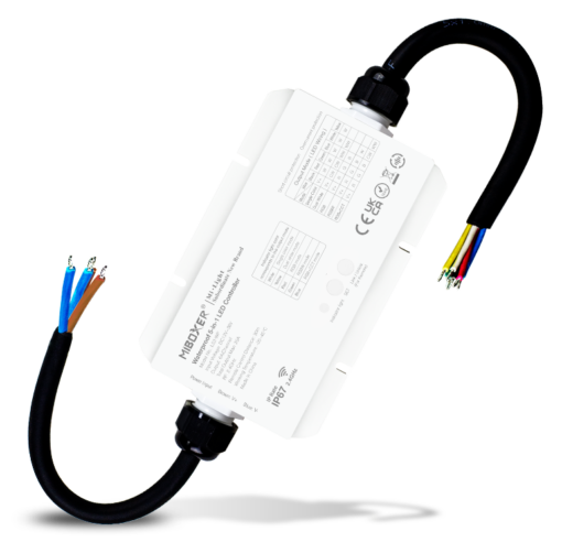 MiBoxer RF Controller/Dimmer για Ταινίες LED 12V/24V/48V 240W/480W/960W Μονόχρωμες/CCT/RGB/RGBW/RGB+CCT Αδιάβροχο IP67 ACA – A-LS2-WP