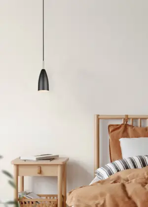 Κρεμαστό Φωτιστικό Reality 1xE14 Καμπάνα Μαύρο Ματ Μεταλλικό – R30691032