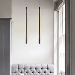 InLight Κρεμαστό φωτιστικό LED 7W 3000K από μαύρο μέταλλο και ακρυλικό D:60cm (6023-Black)