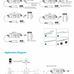 MiBoxer RF Controller/Dimmer για Ταινίες LED 12V/24V Max 288W Mονόχ/CCT/RGB/RGBW/RGBCCT Αδιάβροχο IP66  SR5-P