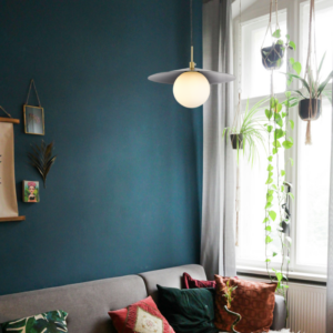 ΚΡΕΜΑΣΤΟ Φ/Σ 1XG9 ΧΡΥΣΟ ΜΕΤΑΛΛΙΚΟ ΜΑΥΡΟ PVC ΚΑΠΕΛΟ Φ100mm GLOBIE ACA – SUH12BK