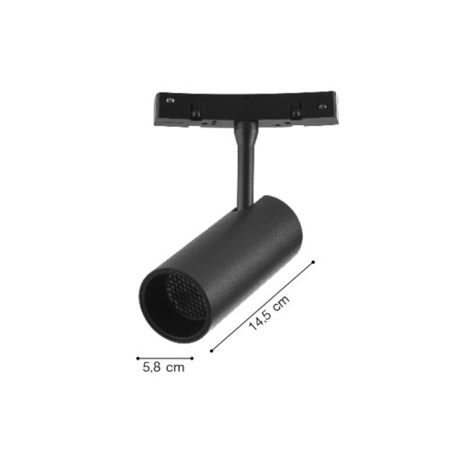 Inlight Σποτ για Curved μαγνητική ράγα LED 20W 3000K σε μαύρη απόχρωση D:5,8×14,5cm (TMC0061-Black)