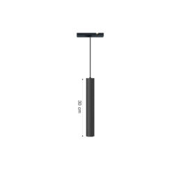 Inlight Φωτιστικό LED 6W 3000K για μαγνητική Mini ράγα σε μαύρη απόχρωση D:30cm (TMM0101-Black)