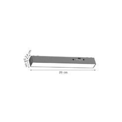 Inlight Γραμμικό φωτιστικό LED 7W 3CCT για Ultra Thin ράγα σε λευκή απόχρωση D:23X2,6X2,4cm (TMU0040-White)