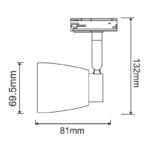 ^TRACK SPOT GU10 3C WHITE No40 ACA – TS40GU3CW